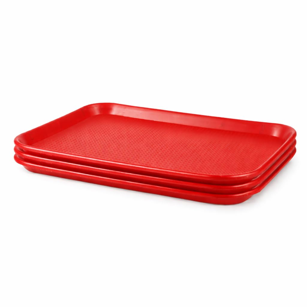 AERO, Serving tray 12/16, set of 3, polypropylene, red