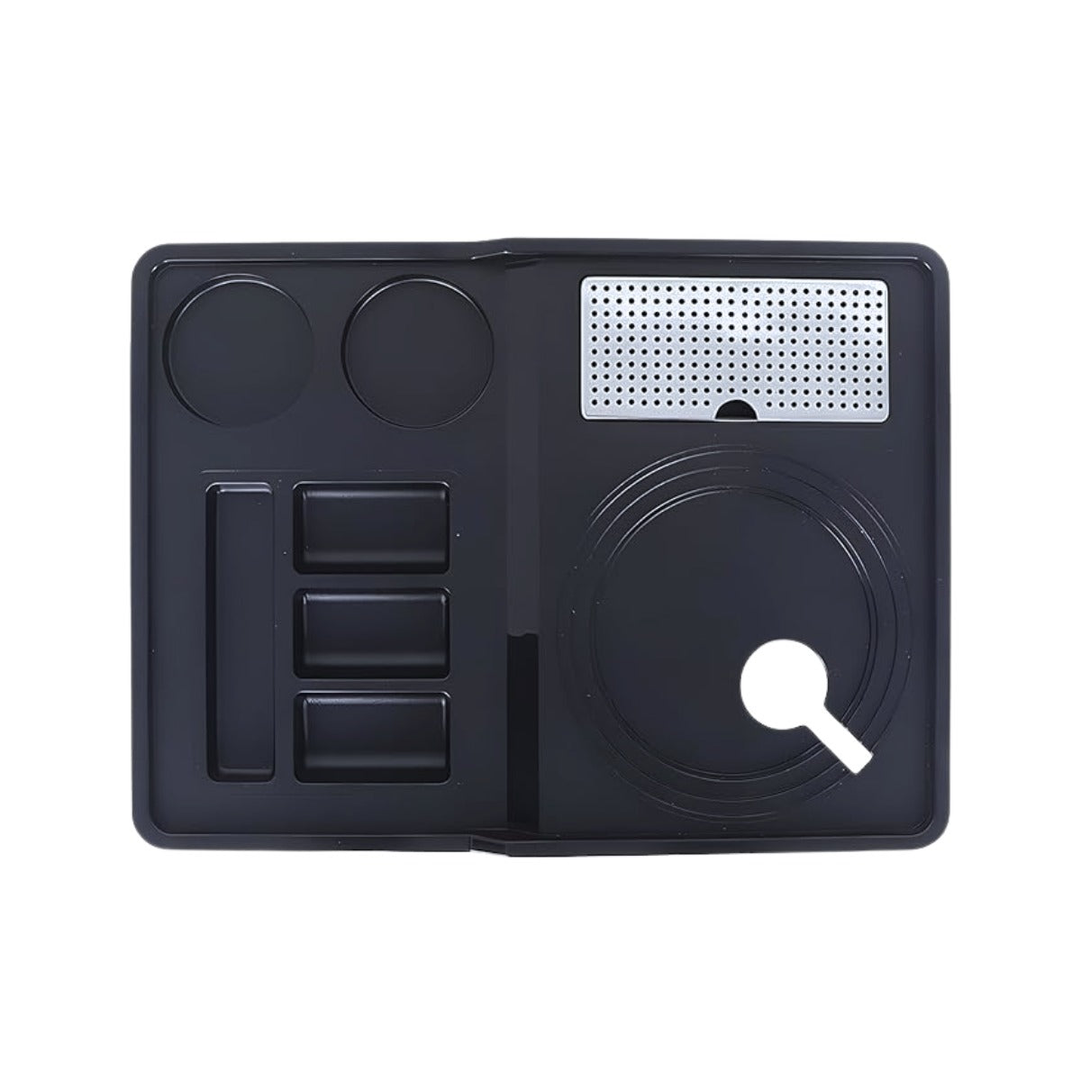 CLASSIC / SKYLINE, 5006 Electric kettle and kettle tray 2 cup holder, silver/black black, 1.8 L / 1500 W