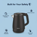 SKYLINE, 5016 Electric kettle, auto-cut, black, 1.5 L / 1500 W