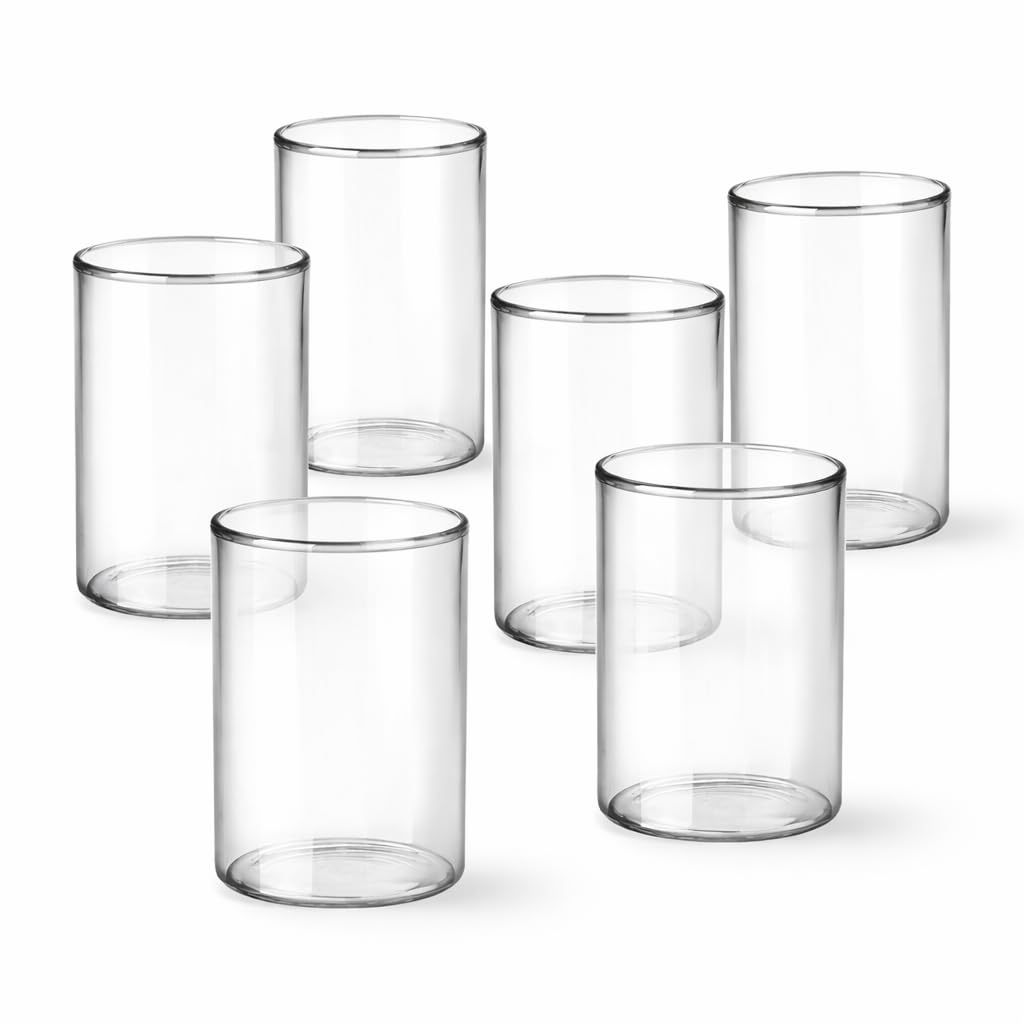 BOROSILICATE, glass, set of 6, clear, 320 ml
