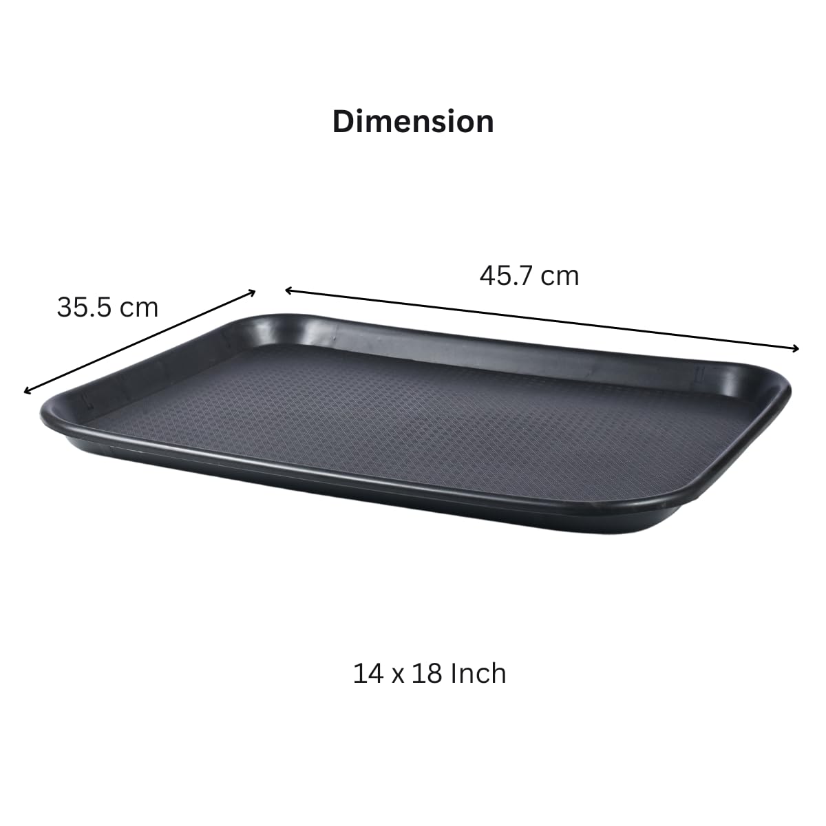 AERO, Serving tray 14/18, set of 3, polypropylene, black