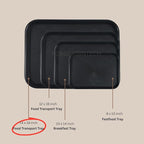 AERO, Serving tray 14/18, set of 3, polypropylene, black