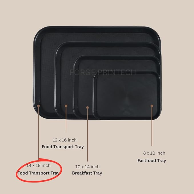 AERO, Serving tray 14/18, set of 3, polypropylene, black
