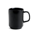 Rise Coffee Cup, Black Ceramic Mug, 350ml Pack of 4