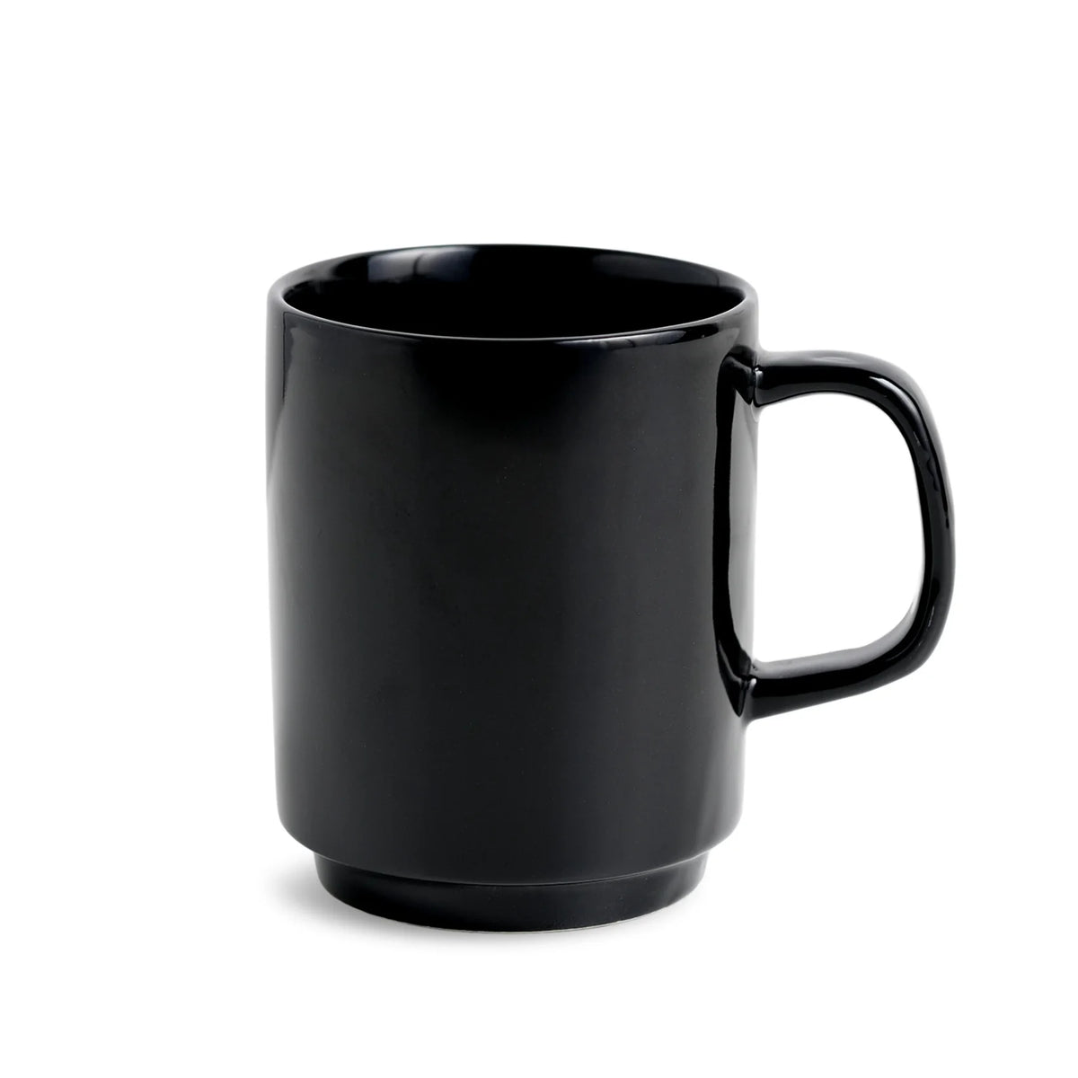 Rise Coffee Cup, Black Ceramic Mug, 350ml Pack of 4
