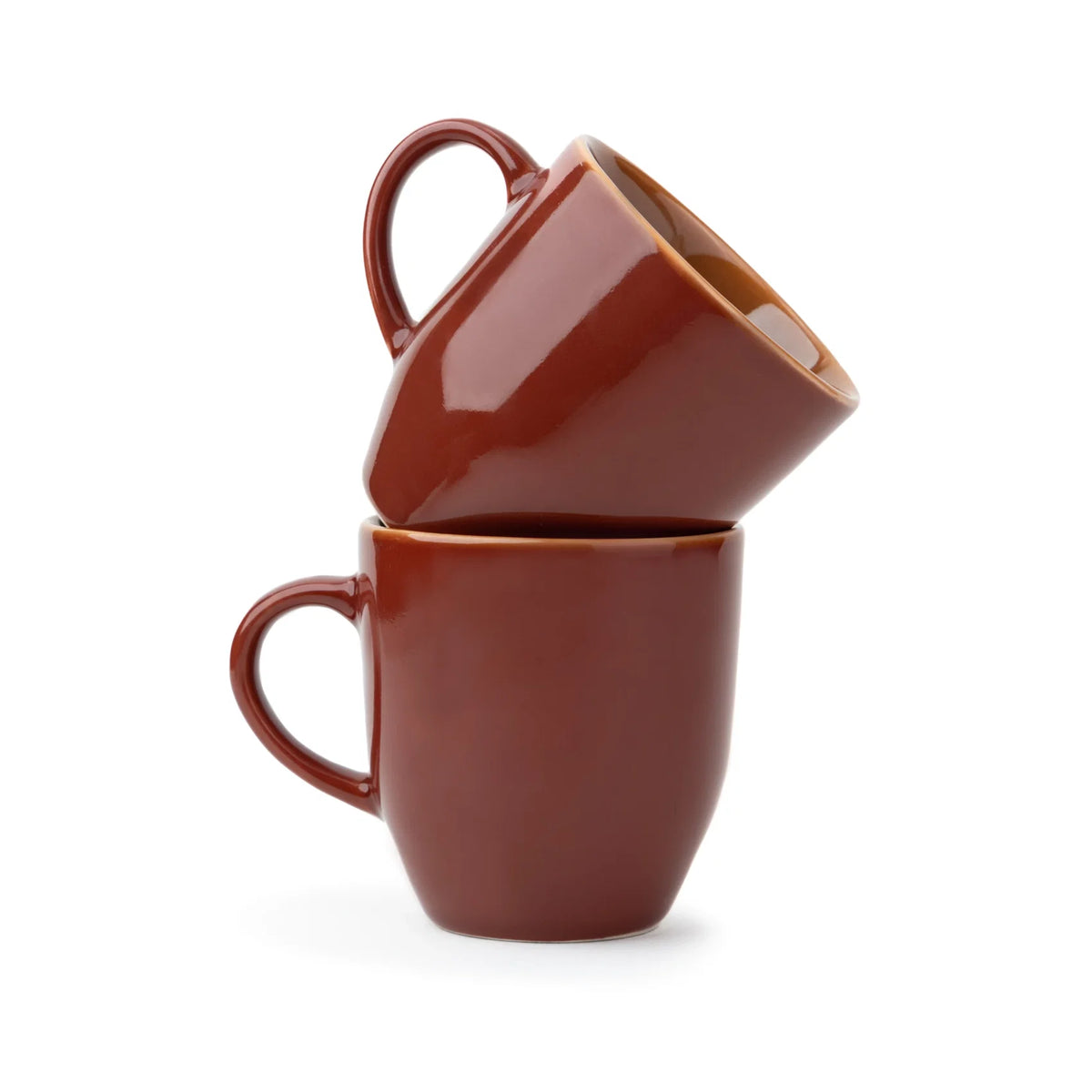 Everyday Coffee Mug, Burgundy ceramic mug set, 300ml Pack of 2