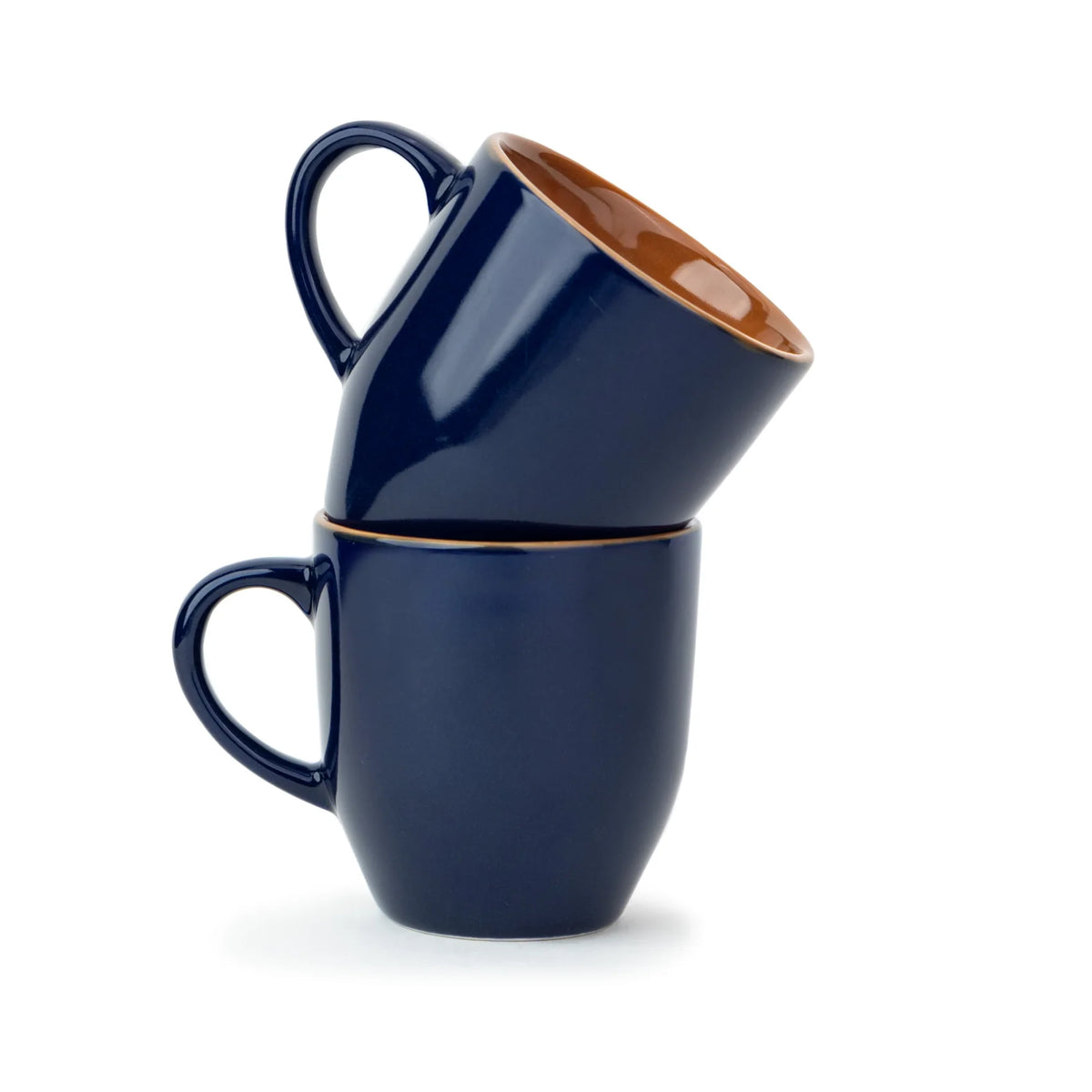 Everyday Coffee Mug, Blue ceramic mug set, 300ml Pack of 2