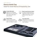 CLASSIC / SKYLINE, 5006 Electric kettle and kettle tray 2 cup holder, silver/black black, 1.8 L / 1500 W