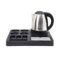 CLASSIC / SKYLINE, 5006 Electric kettle and kettle tray 4 cup holder, silver/black black, 1.8 L / 1500 W