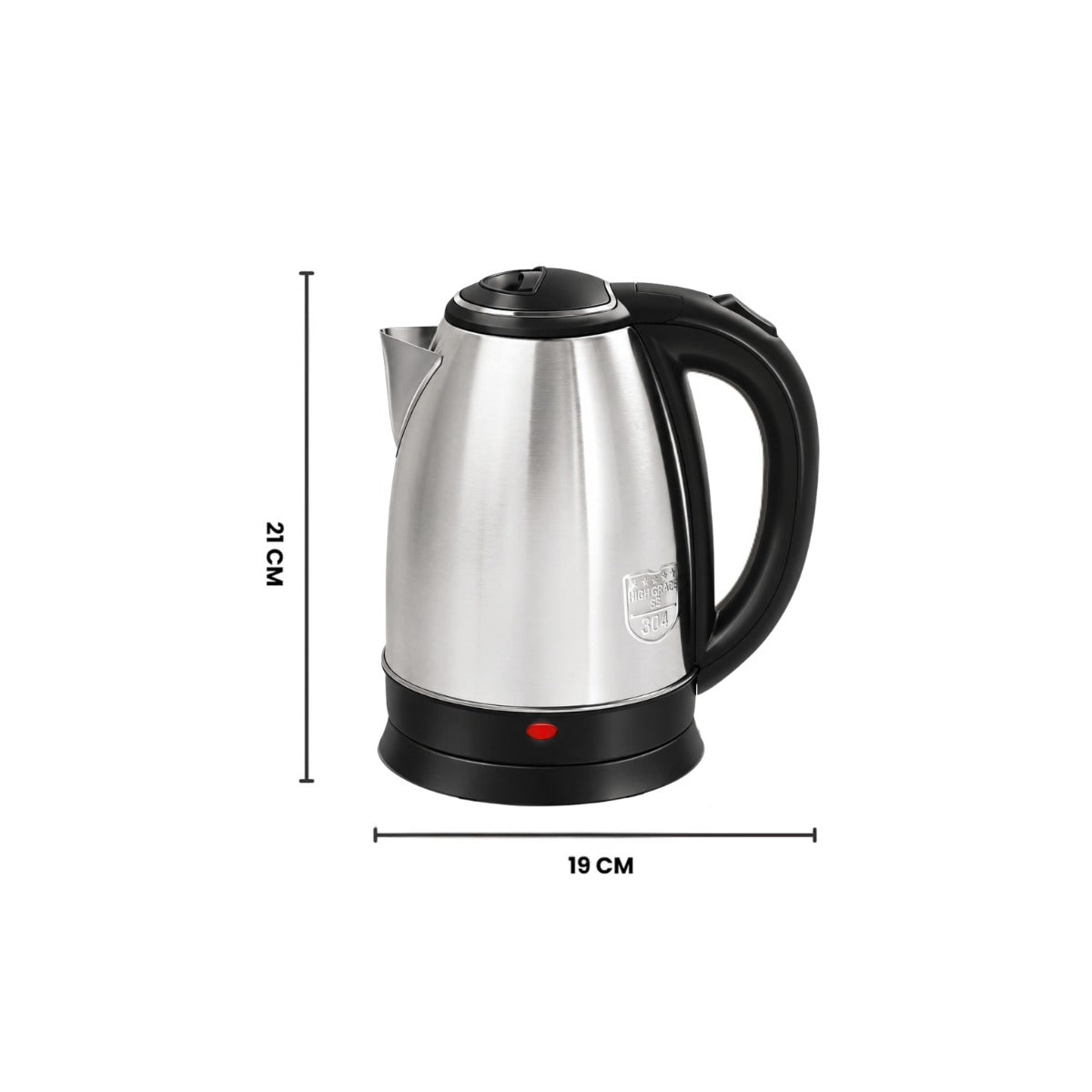 SKYLINE, 5007 Electric kettle, stainless steel, silver/black, 1.2 L / 1500 W