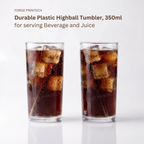 CLARENCE, Highball unbreakable plastic glass, set of 6, clear, 275 ml