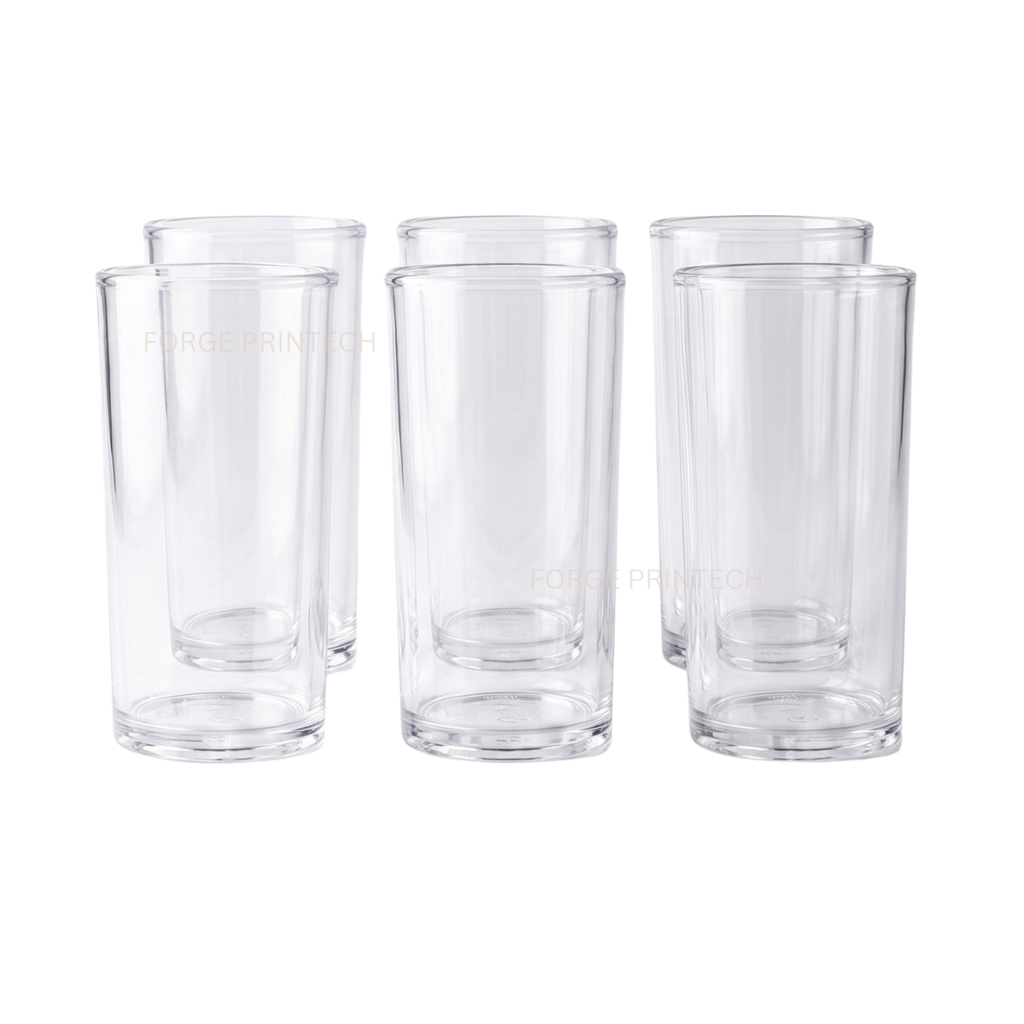 CLARENCE, Highball unbreakable plastic glass, set of 6, clear, 350 ml