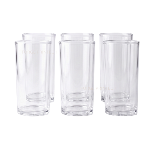 Unbreakable Plastic Glass Set – 275ml (Set of 6)