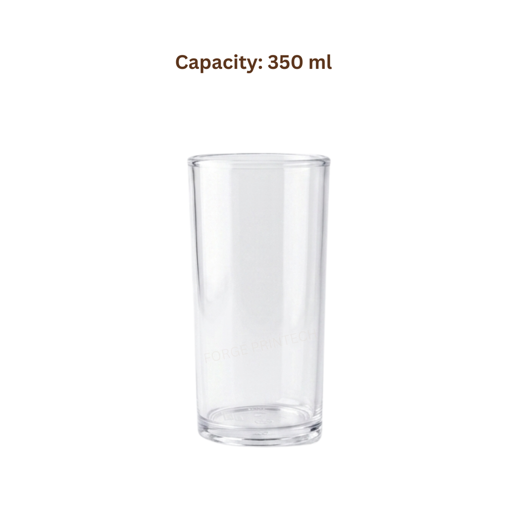 CLARENCE, Highball unbreakable plastic glass, set of 6, clear, 350 ml