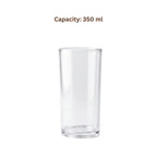 CLARENCE, Highball unbreakable plastic glass, set of 6, clear, 350 ml