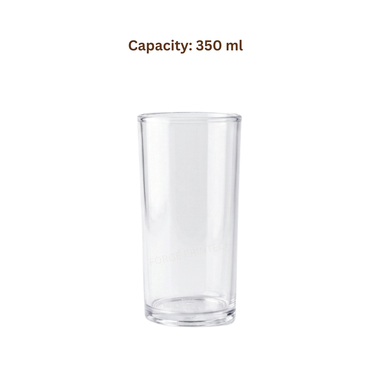 CLARENCE, Highball unbreakable plastic glass, set of 6, clear, 350 ml