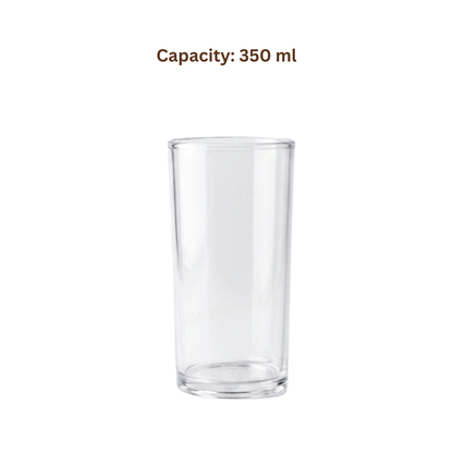 Unbreakable Plastic Glass Set – 350ml (Set of 6)