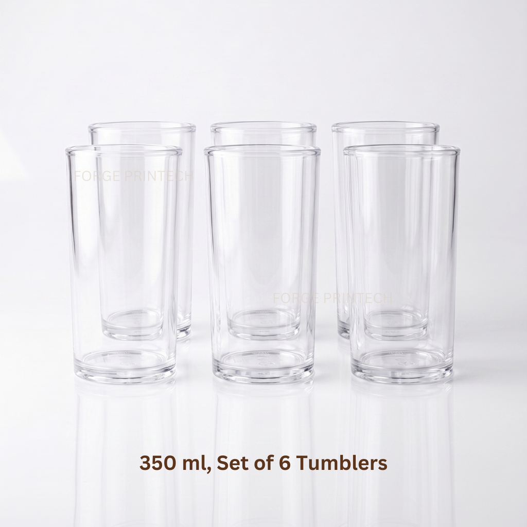 CLARENCE, Highball unbreakable plastic glass, set of 6, clear, 350 ml