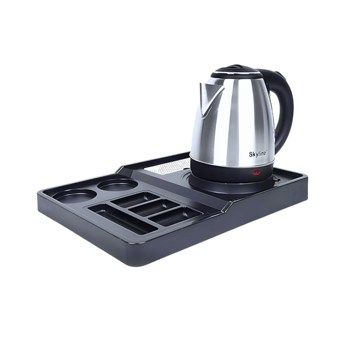 CLASSIC, Hospitality Kettle tray, rectangle, ABS plastic, 2 cup holder, black