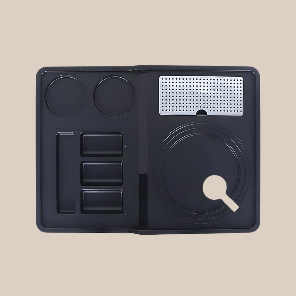 CLASSIC, Hospitality Kettle tray, rectangle, ABS plastic, 2 cup holder, black