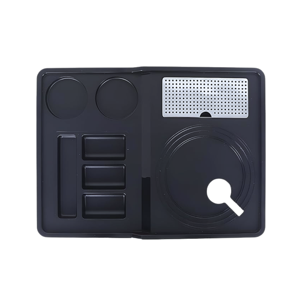 CLASSIC, Hospitality Kettle tray, rectangle, ABS plastic, 2 cup holder, black