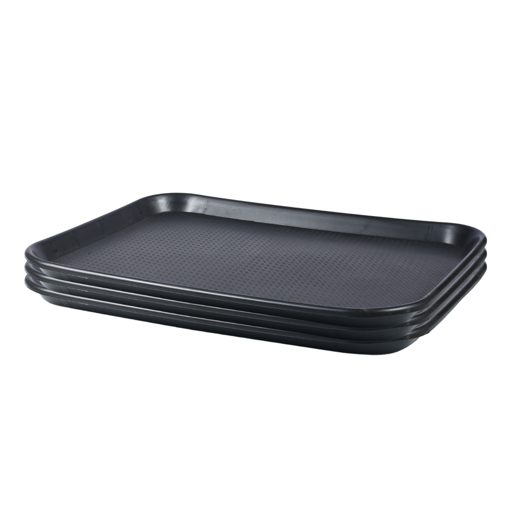 AERO, Serving tray 12/16, set of 3, polypropylene, black