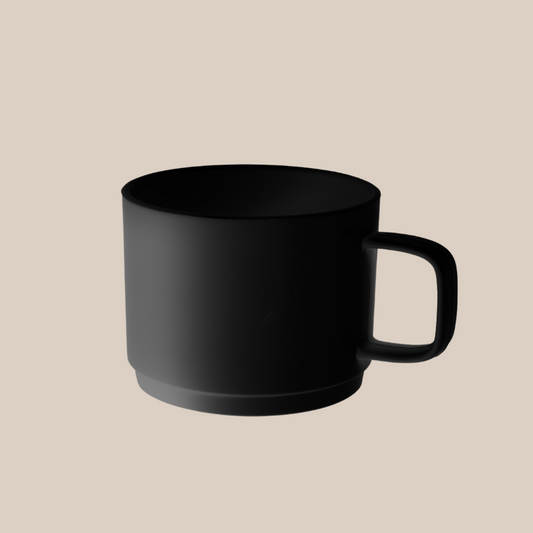Unbreakable Coffee Mugs 200 ml, Black, Set of 6