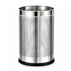 Classic Perforated Bin, 2 medium and 2 small, stainless steel dustbin, set of 4