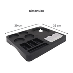 CLASSIC, Hospitality Kettle tray, rectangle, ABS plastic, 4 cup holder, black