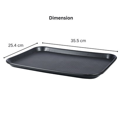 Black Serving Tray Set 10x14 (Pack of 3)